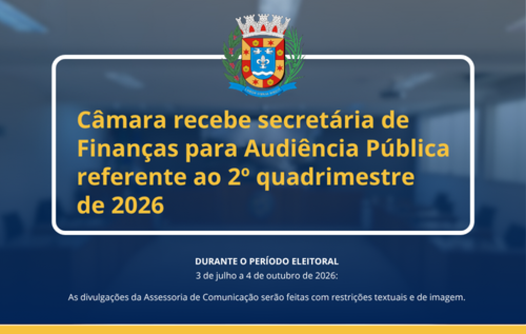 Câmara recebe secretária de Finanças para Audiência Pública 