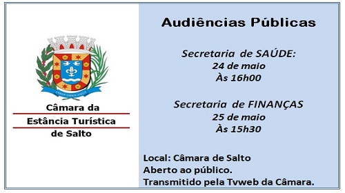 MAIO - Audiências Públicas