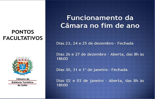 pontos facultativos fim de ano