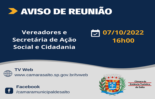 aviso reuniao acao social