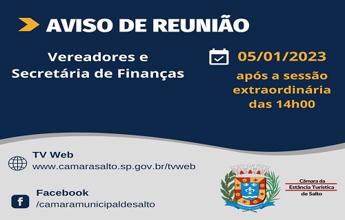 aviso reuniao financas