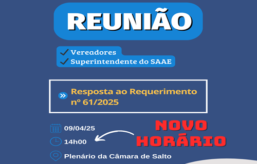 reuniao requerimento saae